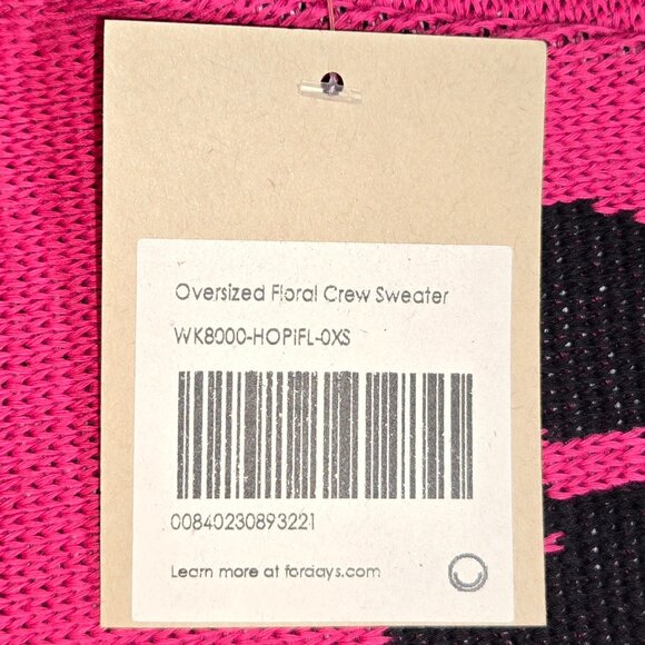 For Days WK8000 Oversized Floral Crew Sweater - Picture 4 of 9